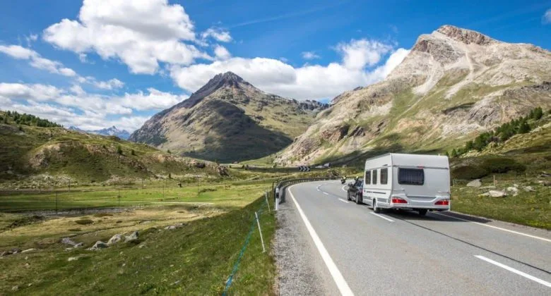 Caravan in the mountains